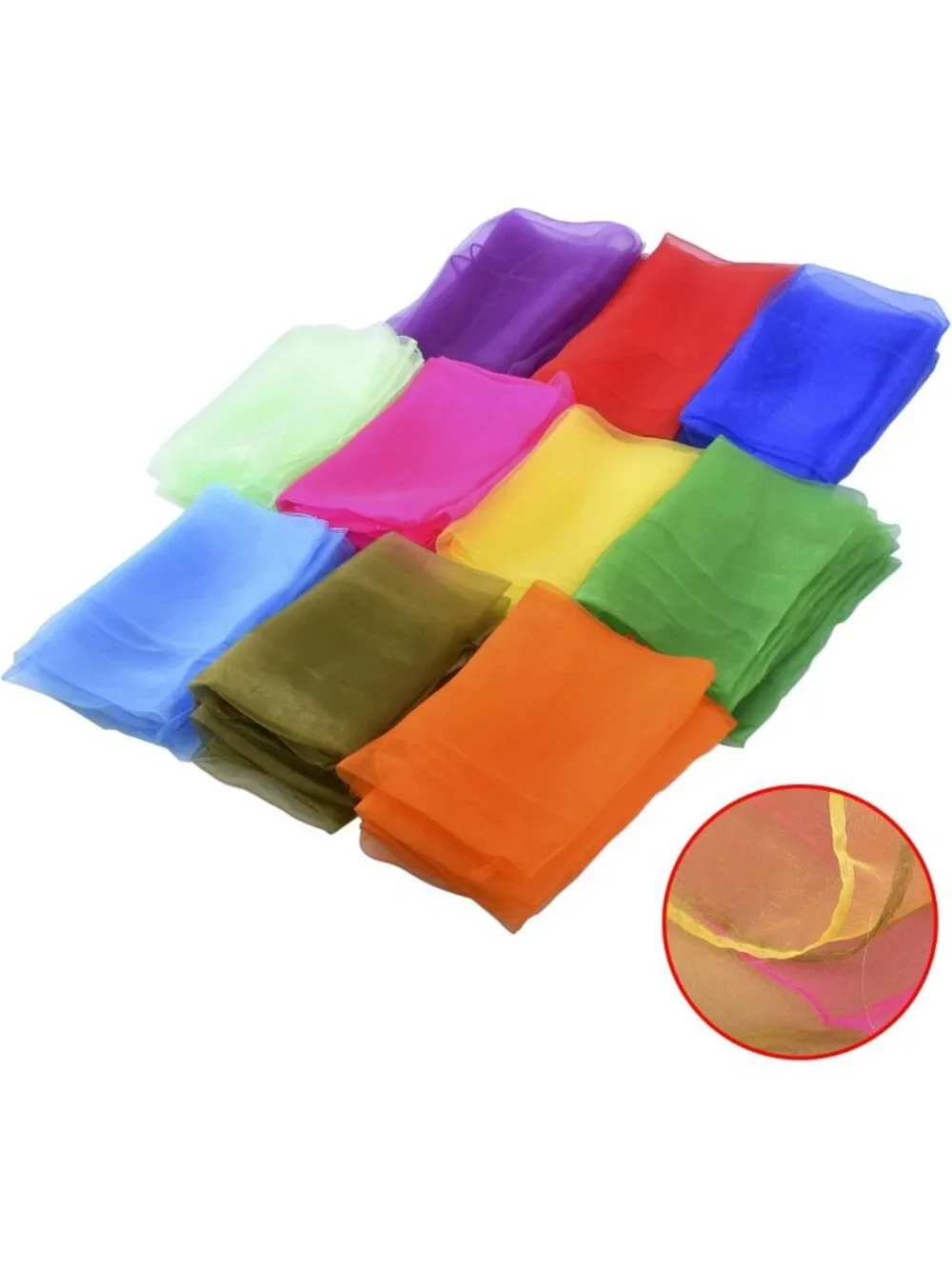 30 Pcs Colorful Sensory Juggling Scarves for Kids - 24x24 Inch Dance Props